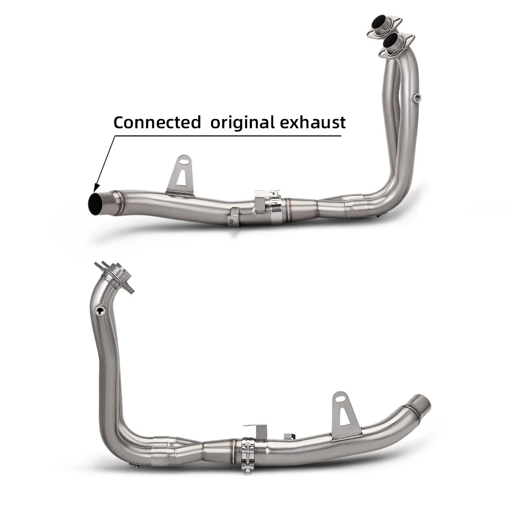 FOR CFMOTO 700MT 700-MT motorcycle stainless steel connection original exhaust pipe motorcycle exhaust pipe front section