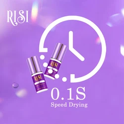 Free RISI Korea Low Fumes Lash Glue Waterproof Glue Lashes 0.1s Dry Strong Eyelash Glue 8 Weeks Fast Dry Eyelash Extension Glue