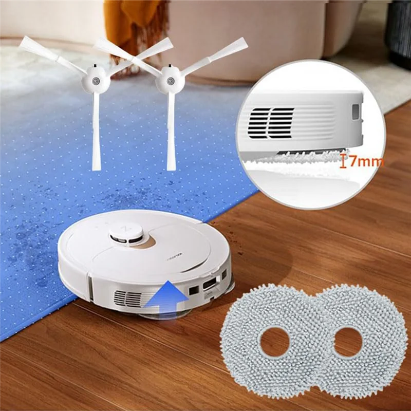 The New 9PCS Accessories Kit for Q / P10 A7400RR Robot Vacuum Cleaner Side Brushe Filter Dust Bags Mop Pad