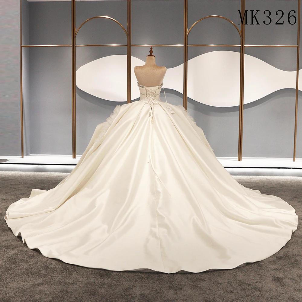 Strapless vestidos de novia Wedding Ball Gown Dress