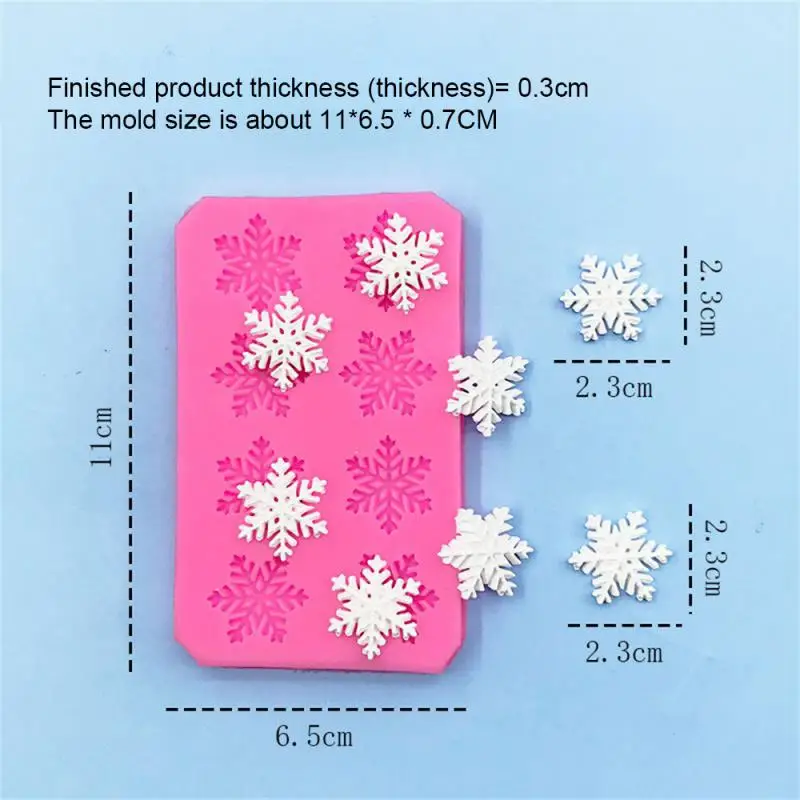 เครื่องมือตกแต่งซิลิโคนสำหรับอบเค้กปาร์ตี้ทรงกลมลายเกล็ดหิมะสำหรับตกแต่งเทศกาลคริสต์มาสแบบแม่พิมพ์ช็อคโกแลตฟองดอง1/2/3ชิ้น