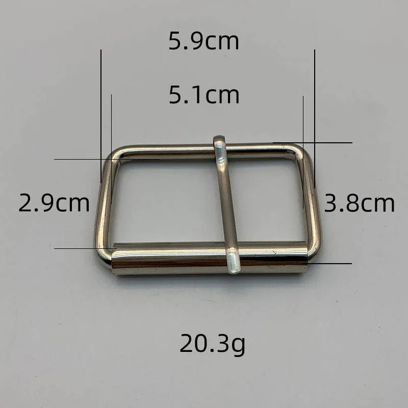 5Pcs 50mm 2 inch Metal Belt Buckles Roller Buckle Pin Buckle Bags Straps Rectangle Adjust Roller Shoes Clasp DIY Accessories