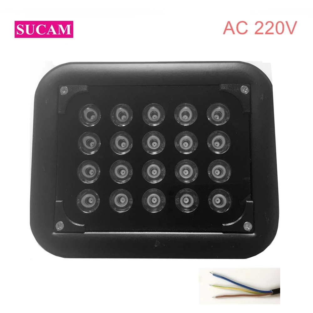 AC 220V Infrared Illuminator 850nm 20 Pieces Array IR Illuminatoring CCTV Fill Light Infrared Night Vision Leds for CCTV Camera