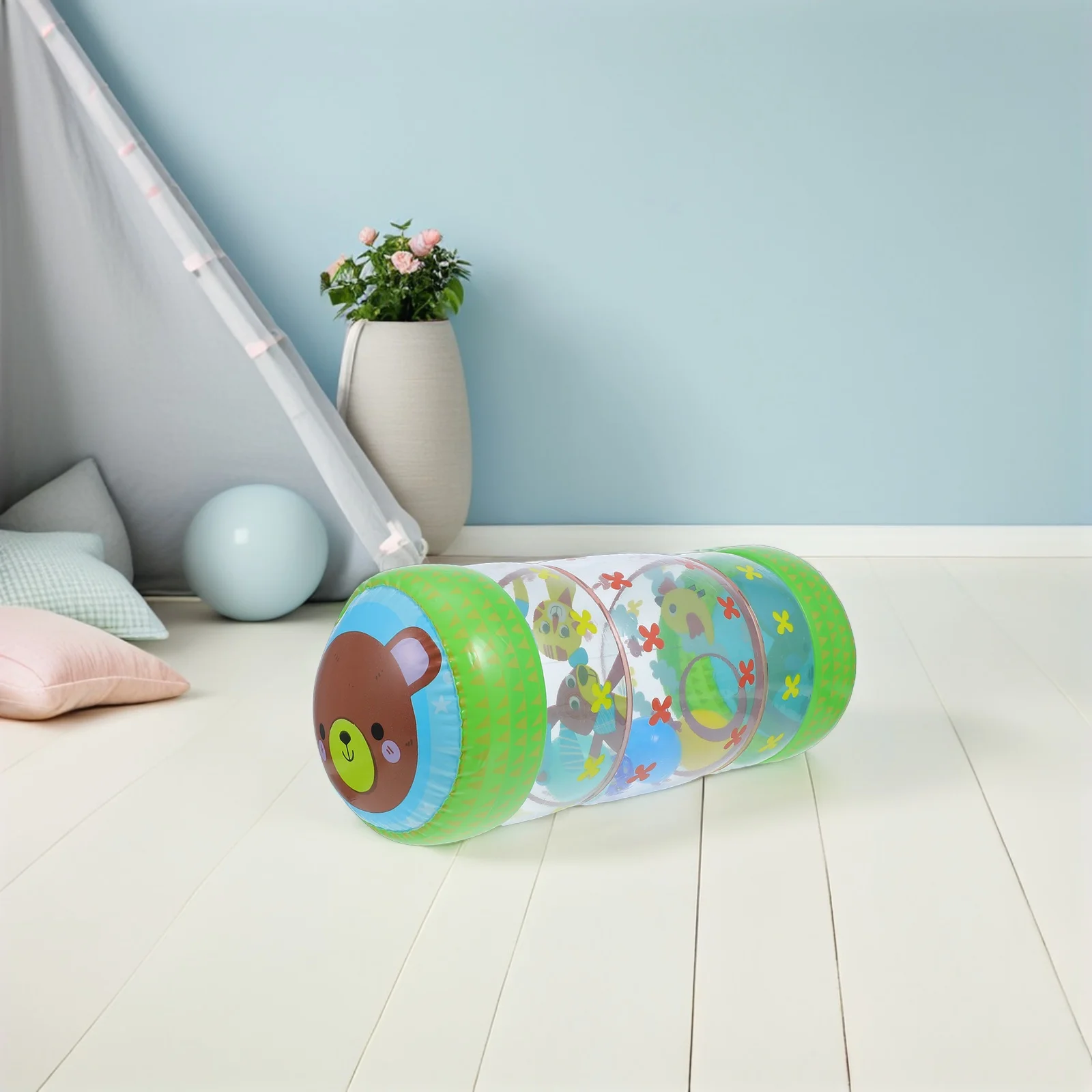 

Inflatable Crawling Bell Development Learning Sensory Motor Skills Indoor Play Rolling Bell Baby Rolling Playthings