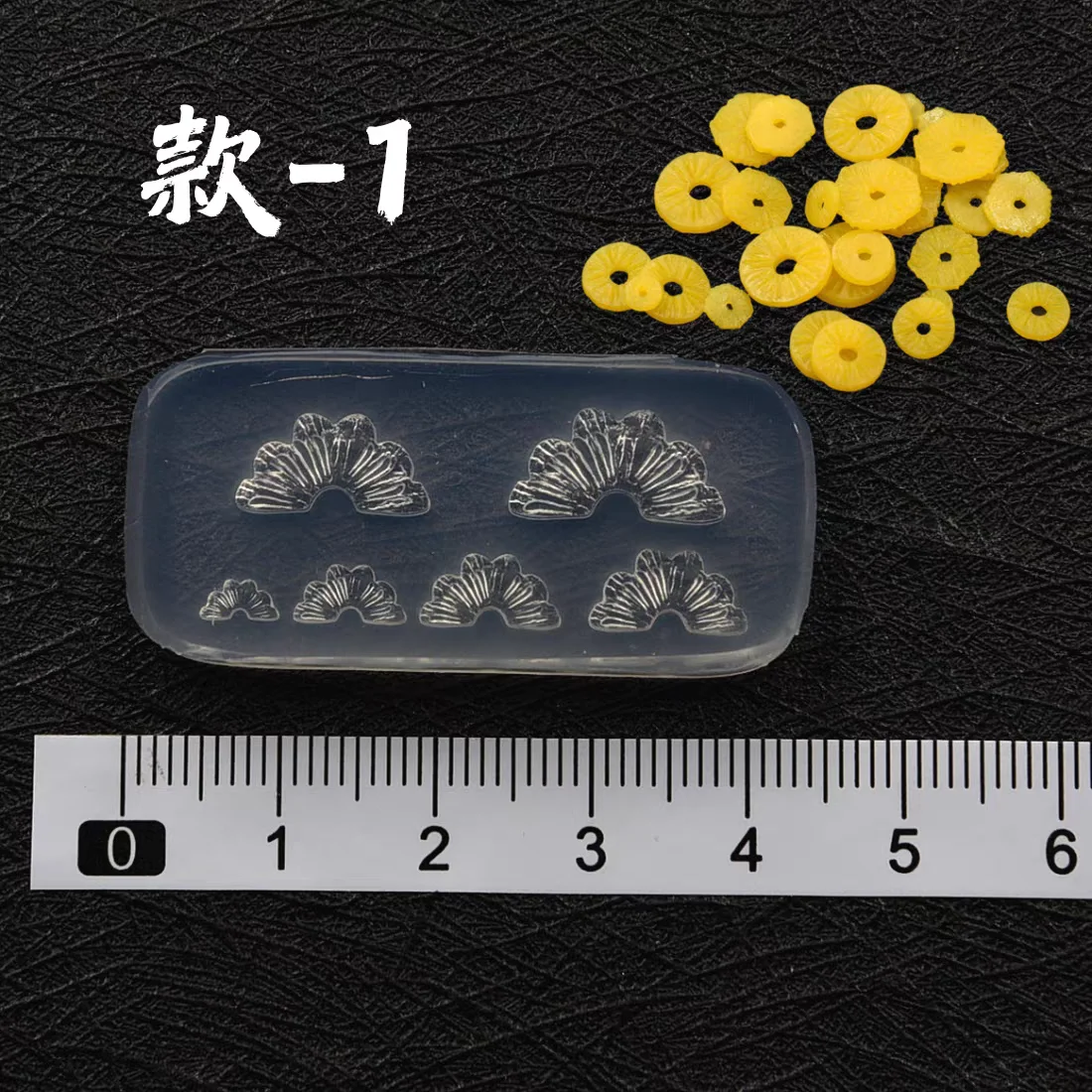Polymer Clay Mini Different Size Pinapple Slices Silicone Mold Ultra Light Clay Food Toy Miniature Handicraft Fasting DIY Molds view 6
