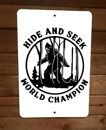 Bigfoot Hide and Seek World  Metal Wall Sign
