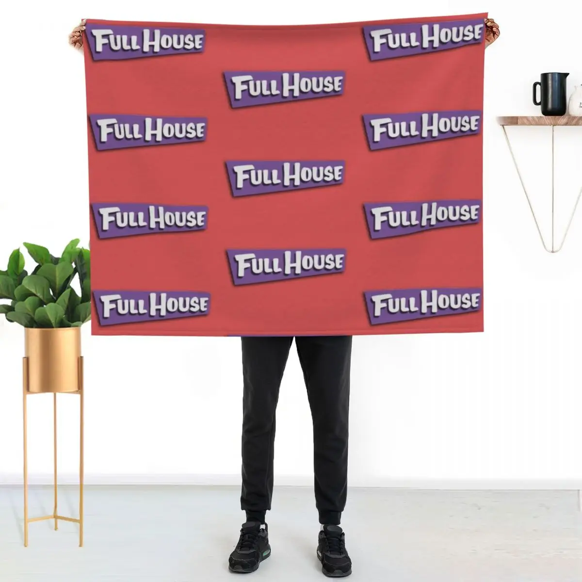 

Full House Logo Throw Blanket Soft Solid Color Blanket for Couch Bed