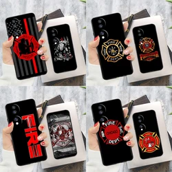 Firefighter Fire Department Fireman Case For Honor 200 Pro X9a X9c X8a X7a X6a X7 X8 X9 X8b X9b 50 70 90 Magic 5 6 Lite Cover