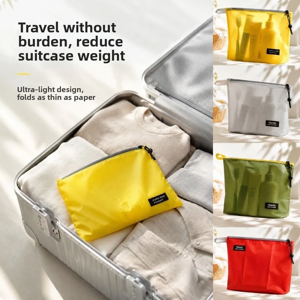 Portable Clothing Packaging Bag Silicone-coated Multifunctional Luggage Storage Bag Yellow Red Ultra-light Weight