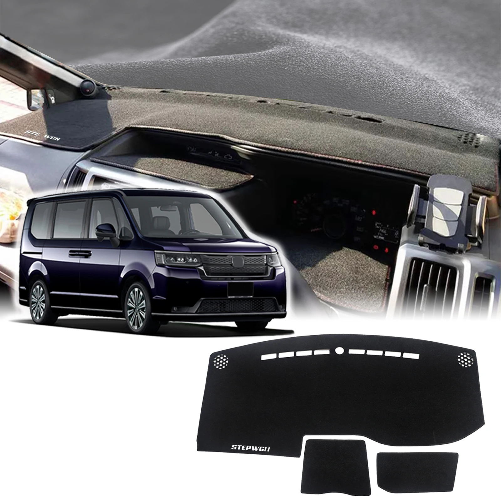 fit for Honda Stepwgn Step Wagon G4 2010-2014 RHD Car Dashmat Dashboard Cover Pad Protective Carpet DashMat Sunshade Accessories