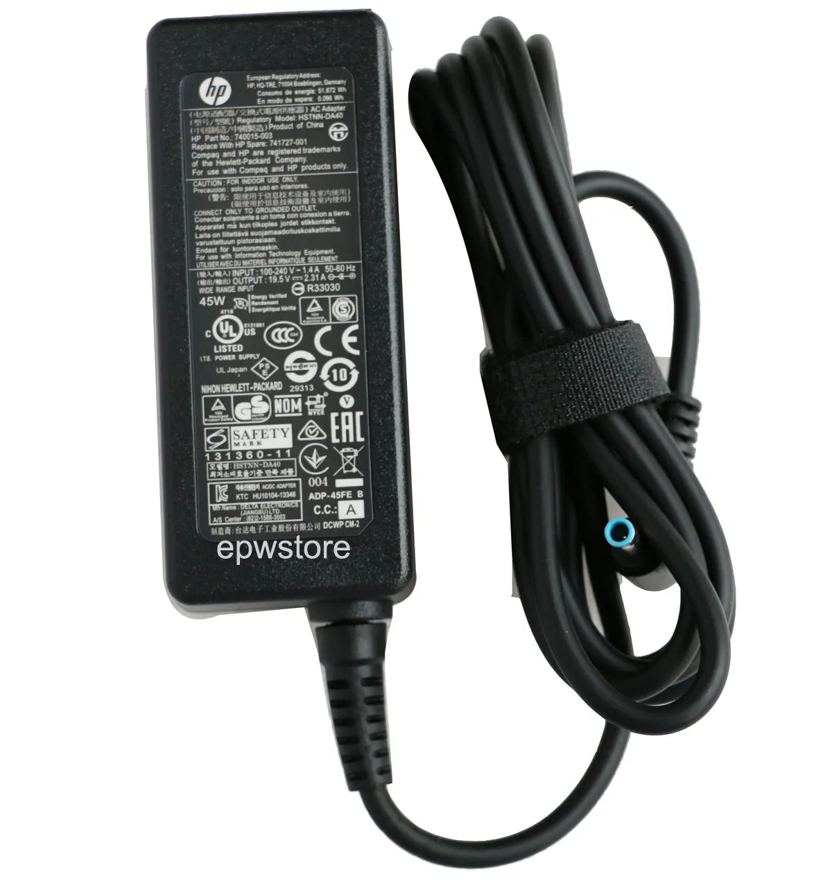 

Зарядное устройство переменного тока 19,5 В 2,31 А 45 Вт для HP EliteBook 840 G3 4,5 мм с синим наконечником