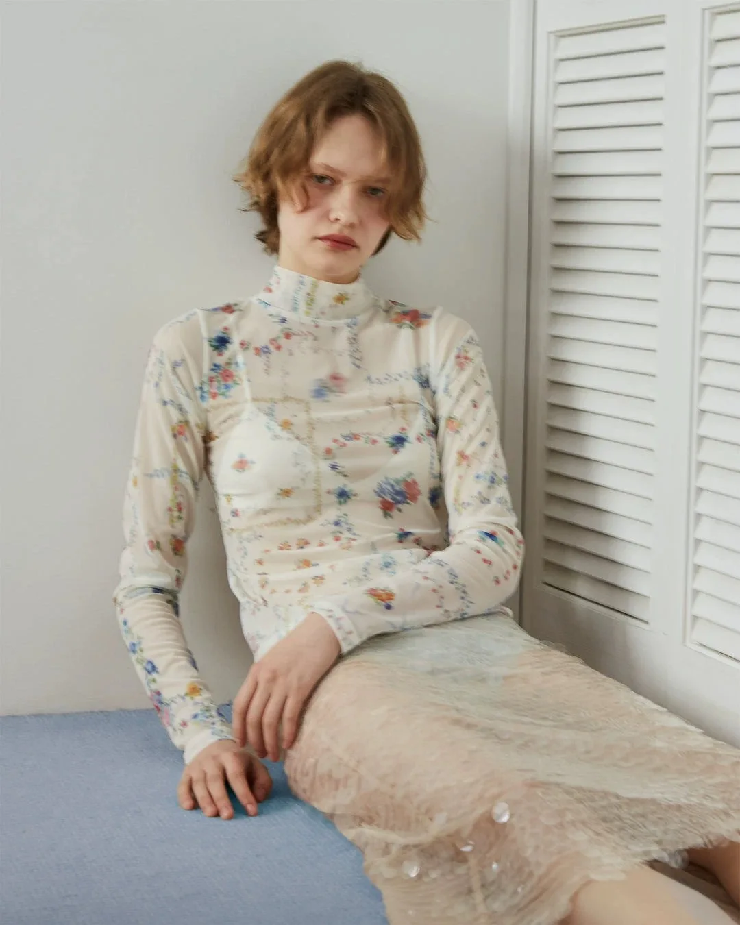 Estilo japonês floral impressão doce bottom topos outono novo 2025 feminino fino-ajuste fino manga longa topos camiseta pulôver mujer