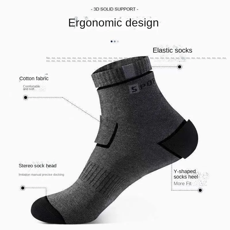 10 Pairs Socks MEN\'S Summer Mid-calf Cotton Anti-odor Sweat Breathable Thin Socks Spring and Summer Sports MEN\'S Socks Letters S