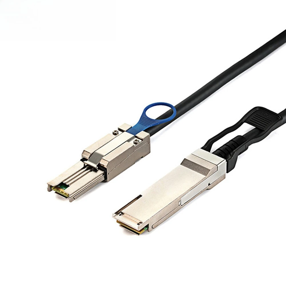 QSFP SFF-8436 إلى Mini SAS HD SFF-8088 لـ DS4243 DS4246 الطول اختياري 0.5M 1M 2M 3M