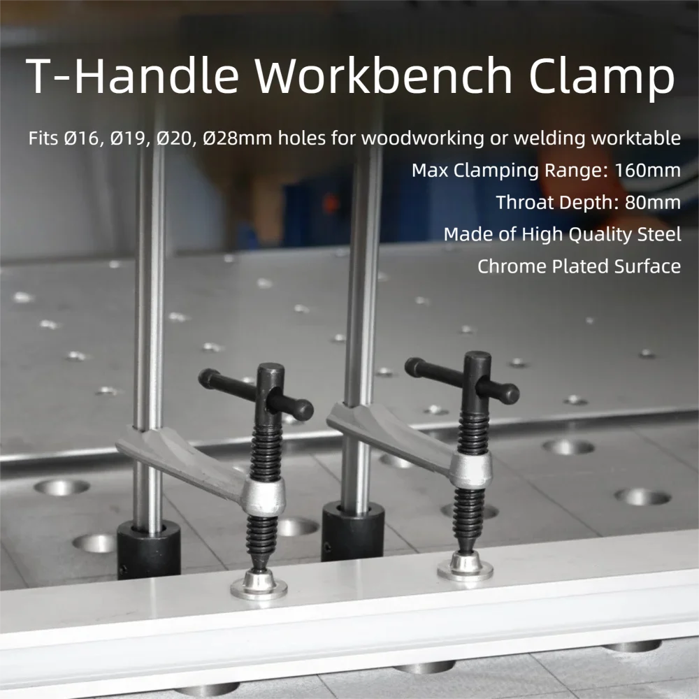 1pc T-Handle Inserta Welding Table Clamp, Modular Welding Table Hold Down Clamp, T-Bar Handle T-Handle Workbench Clamp