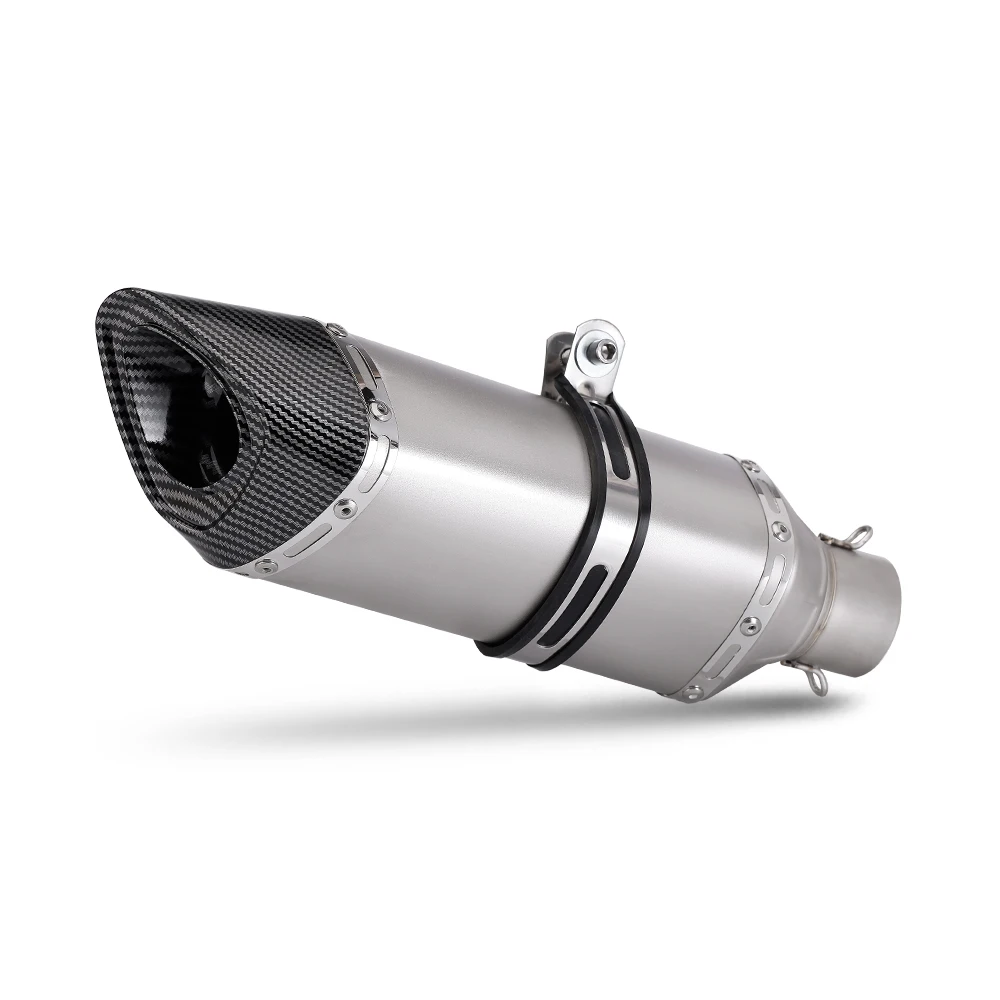 

51MM Universal Motorcycle Exhaust R17 Muffler Slip On 370MM For ER6N R3 Z400 250SR CBR400R GSR400 400NK C400