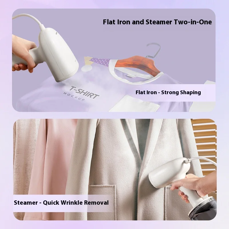 Setrika Uap Genggam, Steamer Pakaian Genggam, Generator Uap Pakaian, Setrika Uap Praktis untuk Asrama, Penghilang Tungau Gantung