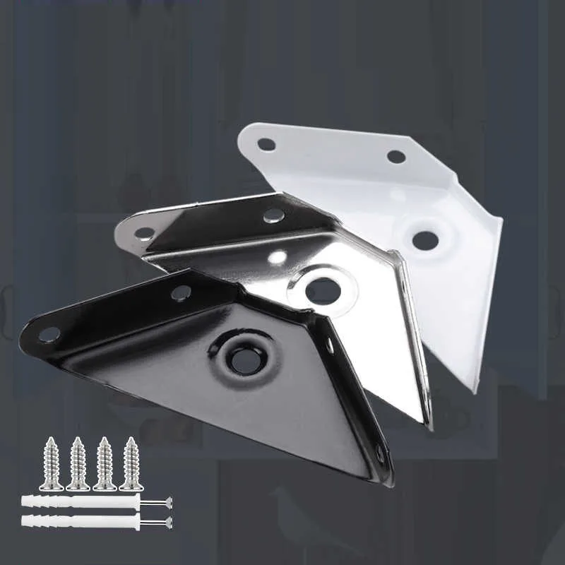 10PCS Thickened Cabinet Hanging Code Three Sided Fixed Board Wooden Layer Board Support 90° Right Angle Universal Angle Iron