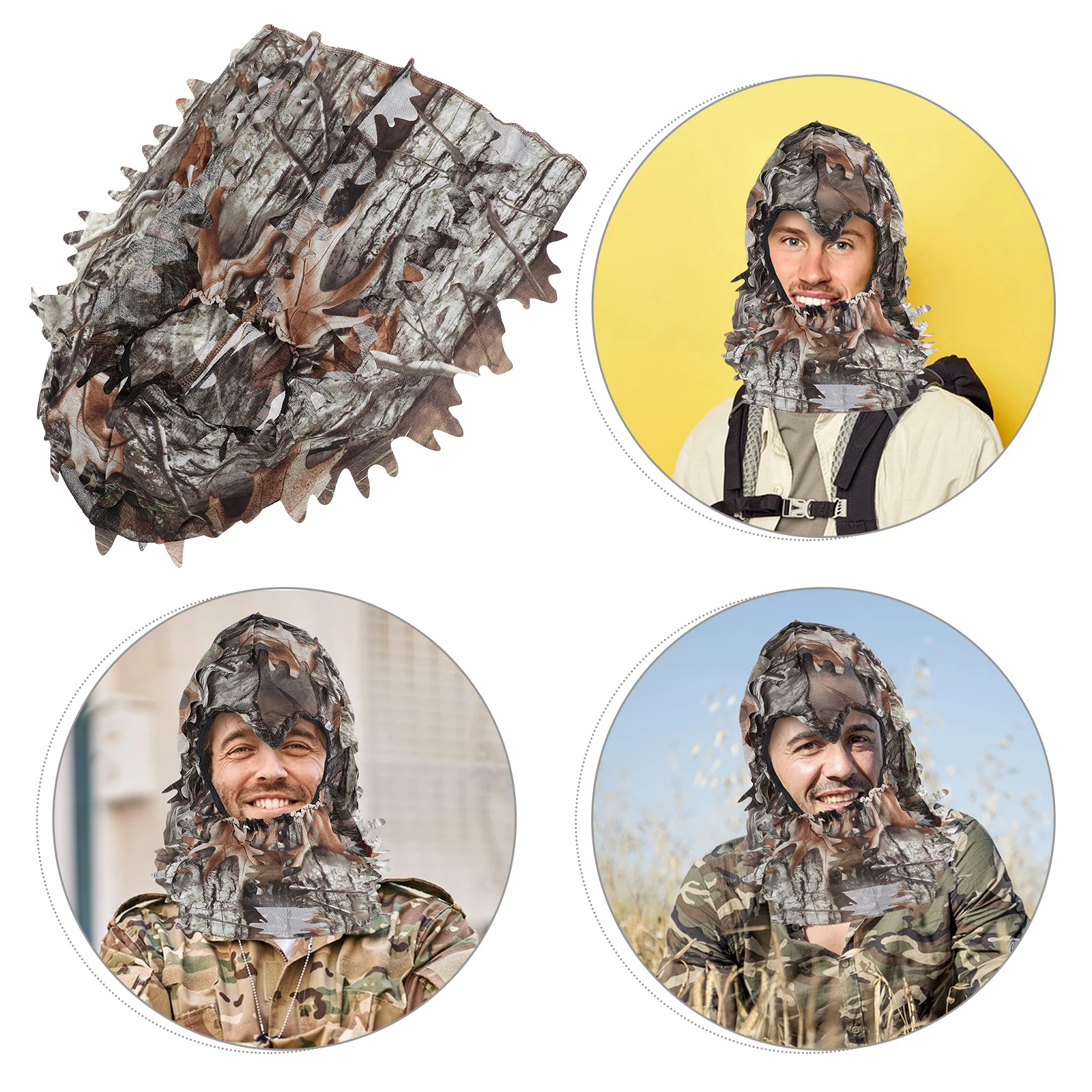 

Breathable Camouflage Hunting 3D Leaf Pattern Micro-Mesh Shell for Ground Tree Hunting Cover Free Size