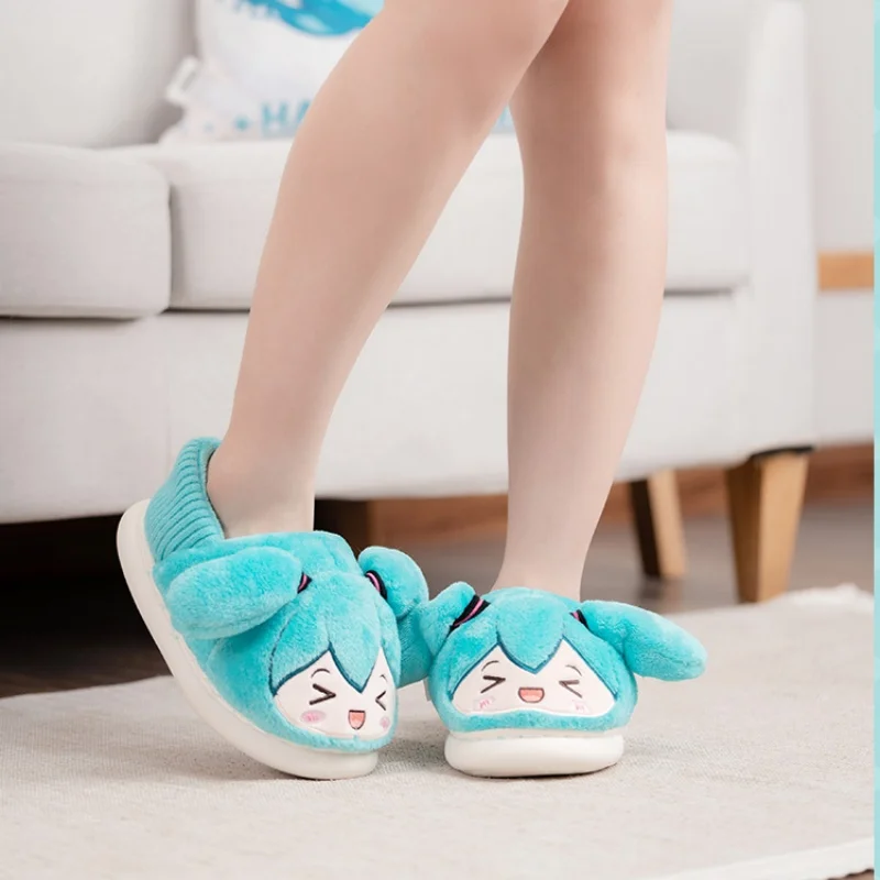 Nieuwe Hatsune Miku Happy Home Serie Y 2K Winter Losse Warme Pyjama Set Miku Pluche Home Dress Set Cosplay Kleding Girl Kawaii