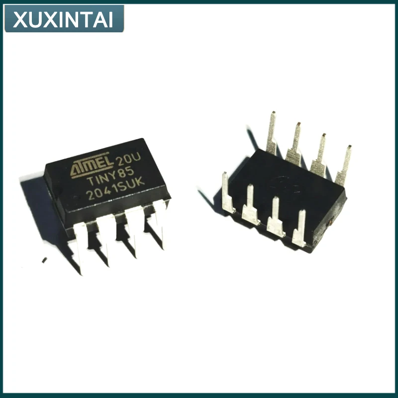 5Pcs/Lot   New Original  ATTINY85-20PU ATTINY85 IC MCU Microcontroller IC 8-Bit 20MHz 8KB (4K x 16) FLASH 8-PDIP