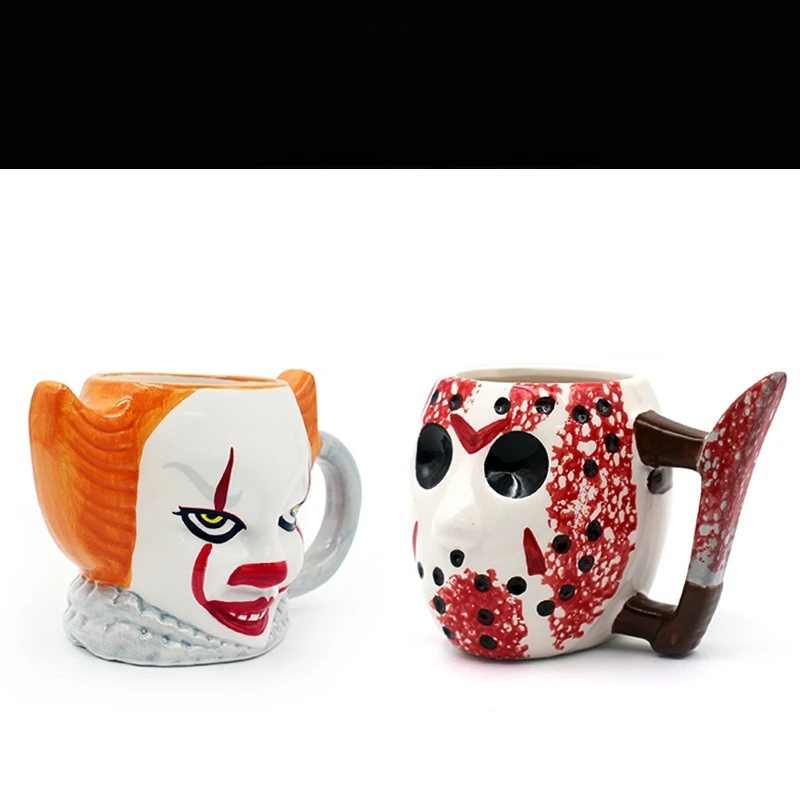 Halloween Horror Mug Scary Ghost Demon Ceramic Cup for Men Party