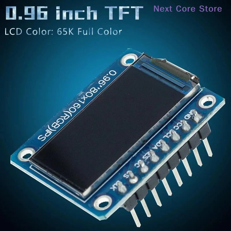[NC]0.96 Inch IPS LCD TFT Display Module 160x80 HD 65K SPI Interface ST7735S 3.3V For Raspberry Pi DIY Project[NC]