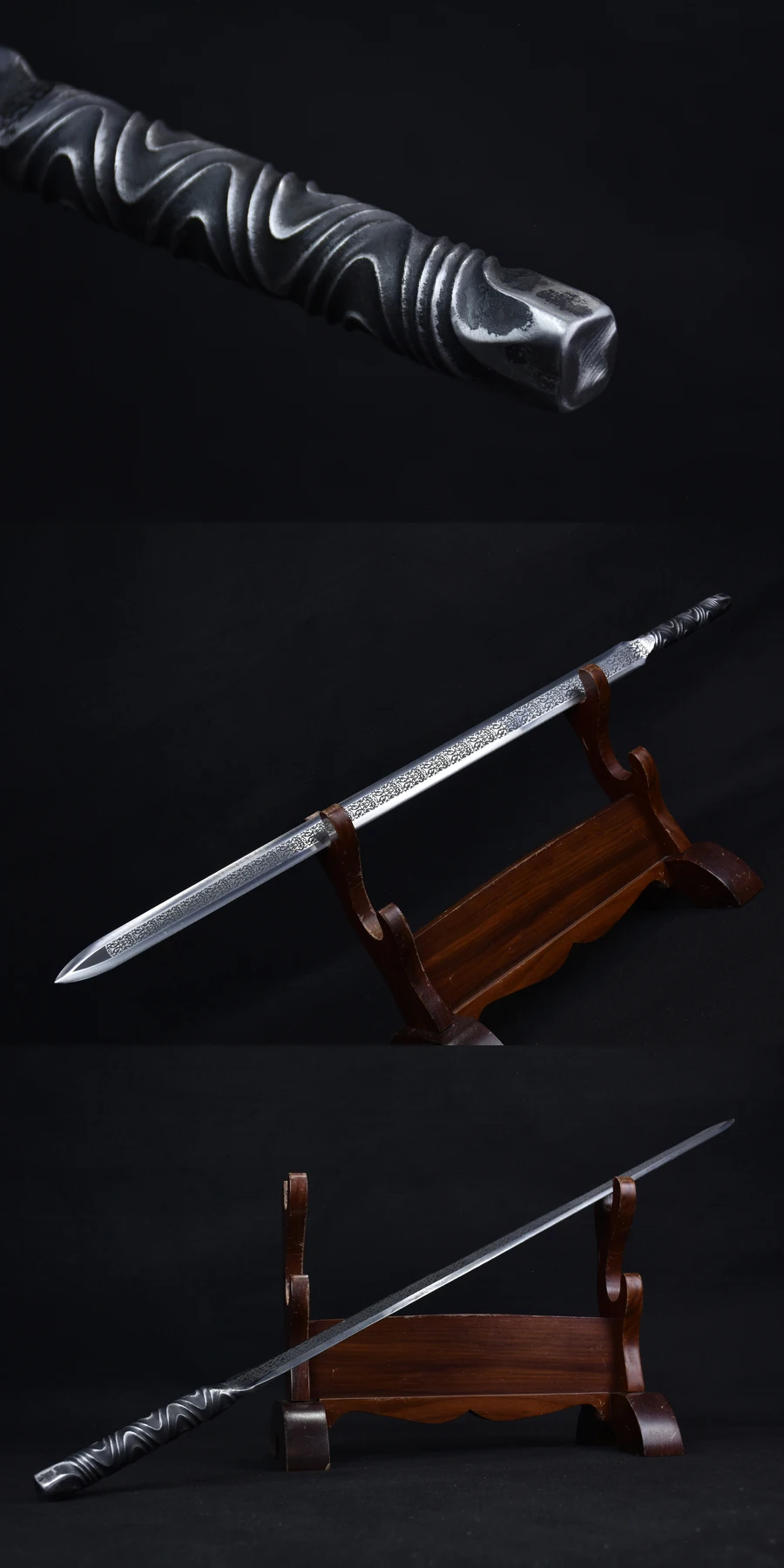 87cm Medieval stainless steel Chinese samurai sword full tang handle blade integrated sharp weapons Ninja martial arts katana