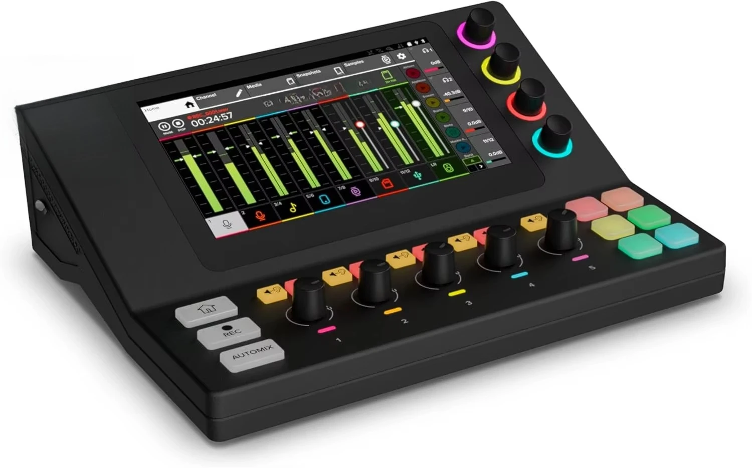 Adaptive digital mixer for USB, suitable for podcasting, user mode, and automatic mixing