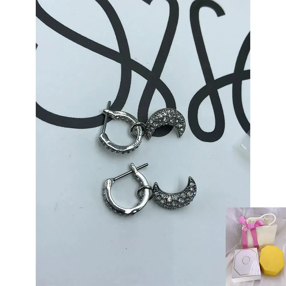 

New hot selling Sublima white moon droplet shaped earrings imitating crystal charm, women's romantic jewelry, holiday gifts