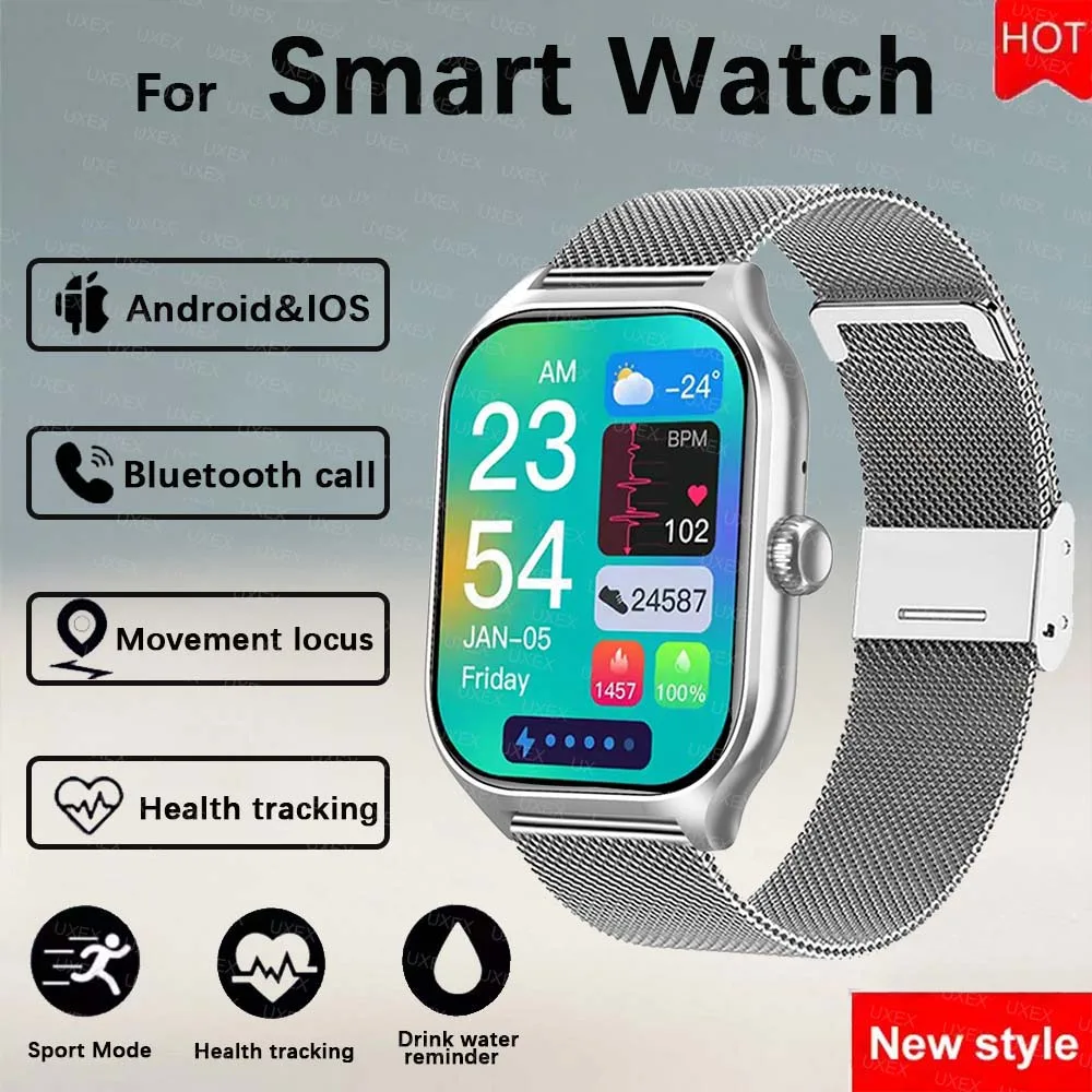 Fashionable Watch Smartwatch Global Version Men Outside Women Bluetooth Call Motion Trajectory Health Tracking Sport Watch 2.01