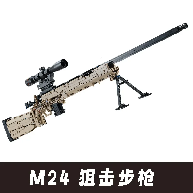 

M24 Sniper Rifle Model Building Blocks Kit Shooting Toy Gun Military Series Children Educational Assembly Brick DIY Holiday Gift
