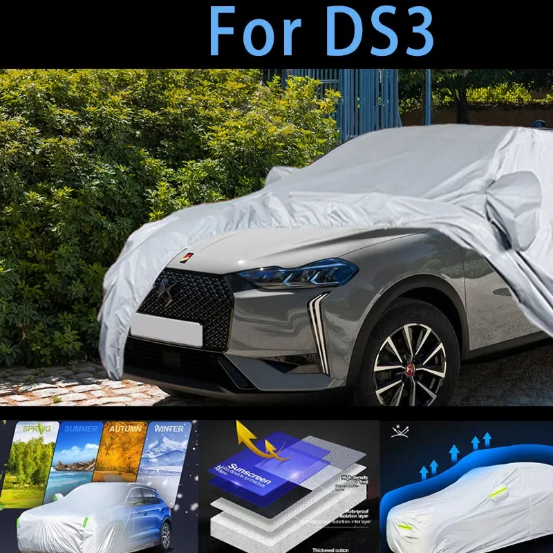 For DS3 Car protective cover,sun protection,rain protection, UV protection,dust prevention auto paint protective