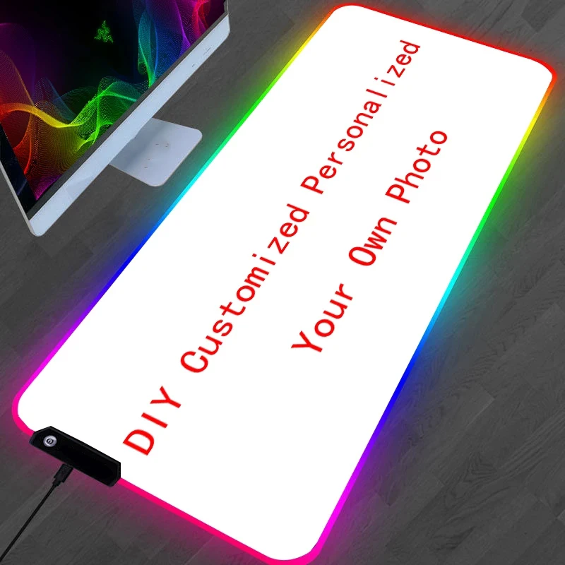 

DIY Custom RGB Large Gaming Mousepad LED Backlit Carpet Mause Pad PC Gamer Keyboard Mouse Pad Gamer Desk Mat Computer Mice Mats