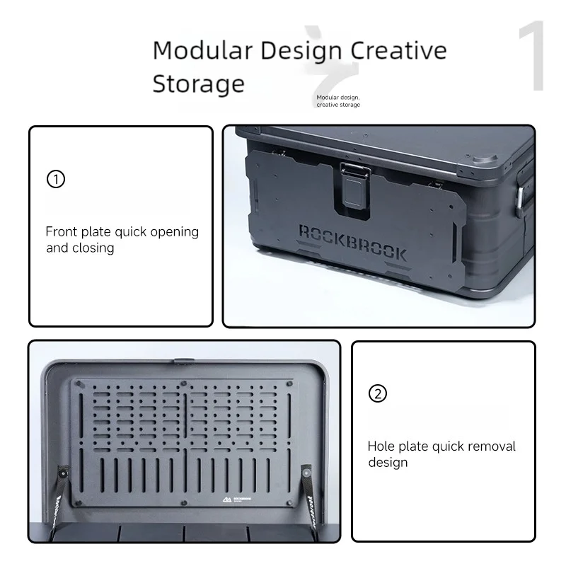 Rockbrook KA50pro صندوق تخزين للتخييم في الهواء الطلق صندوق قهوة للتخييم صندوق مادة سبائك الألومنيوم والمغنيسيوم #2