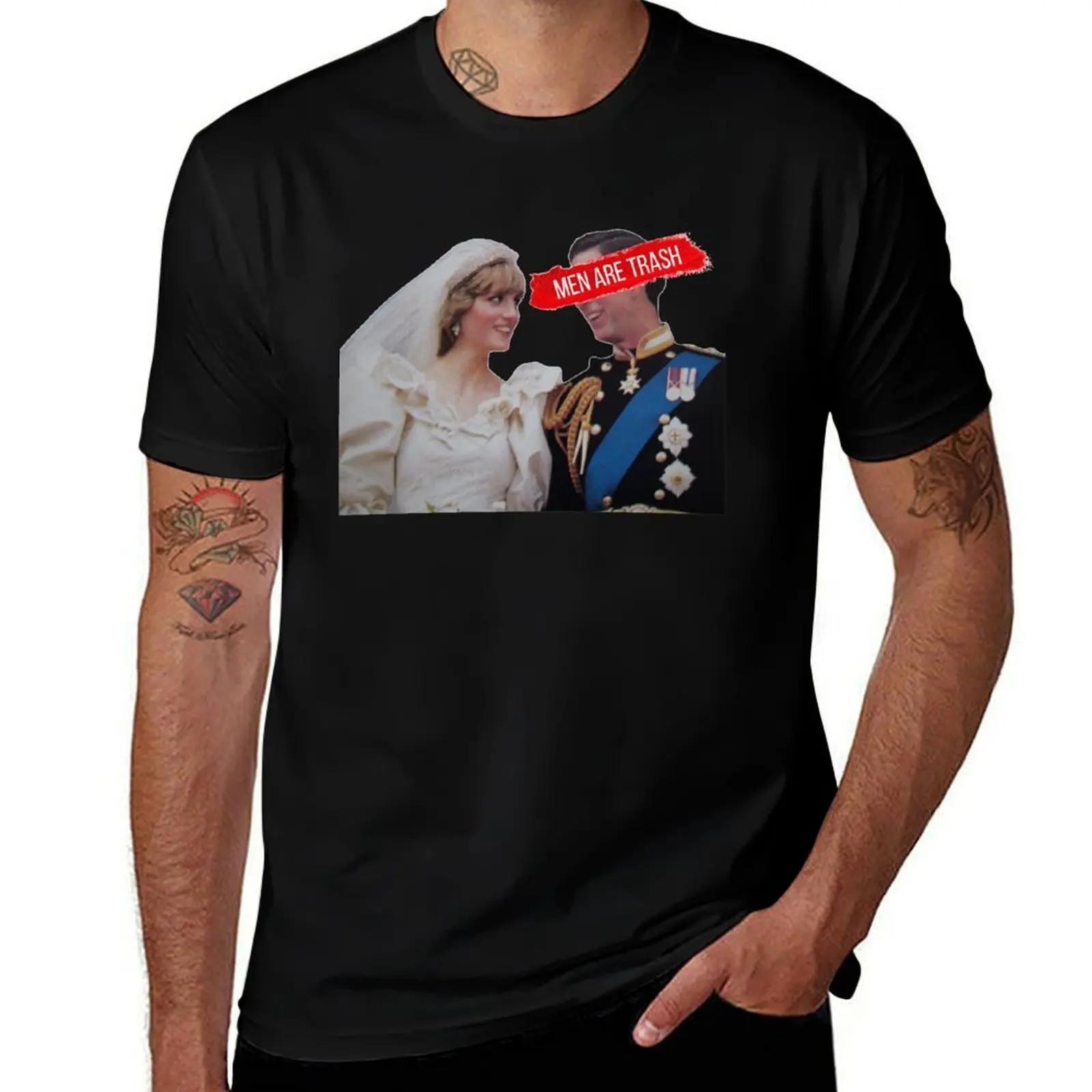 Men Are Trash Charles and Diana T-Shirt Mechanic Work Tee Shirt T-Shirt