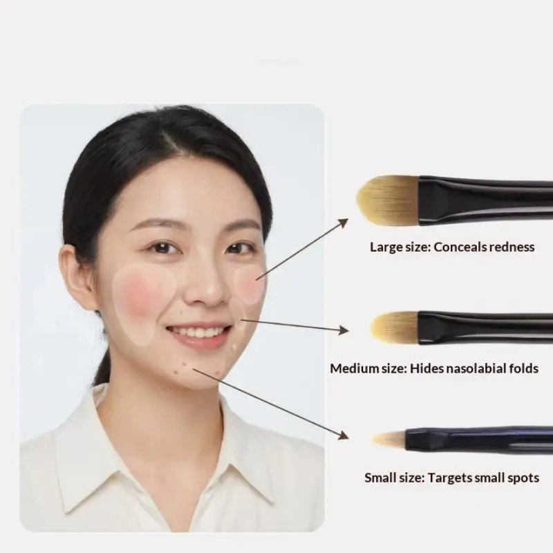 New 1/3Pcs Ultra-thin Foundation Concealer Brush Face Makeup Brus Contour Brushes Brush Makeup Tool