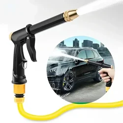 Portable High Pressure Water Gun Hose Nozzle Spray Adjustable Garden Hose Nozzle Spray Car Washing and Pet Cleaning Tools