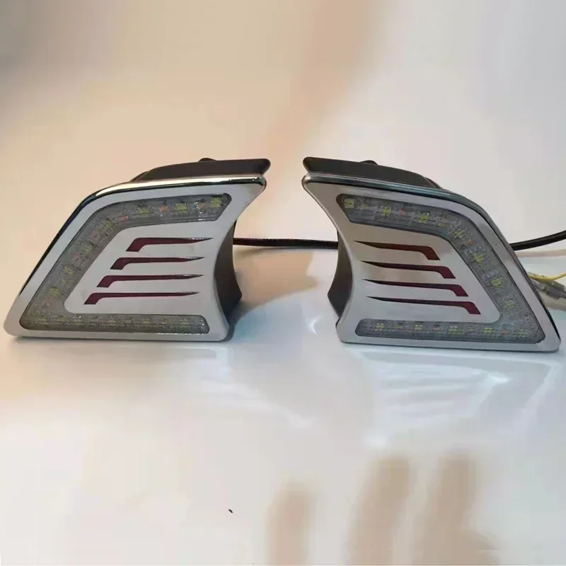 

Car LED Daylights For Toyota Hilux Revo Vigo 2012 - 2014 Yellow Turn Signal Daytime Running Headlamps Auto Driving Lamp Foglamps