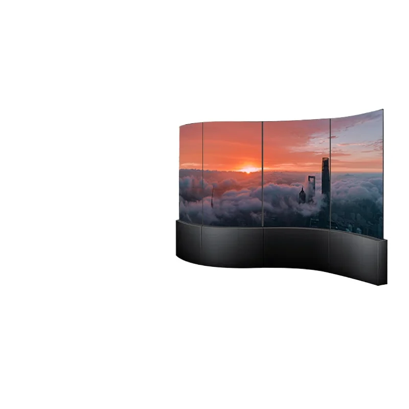 55-inch OLED curved flexible curved display for commercial exhibition hall OLED self-luminous technology curved surface splicing