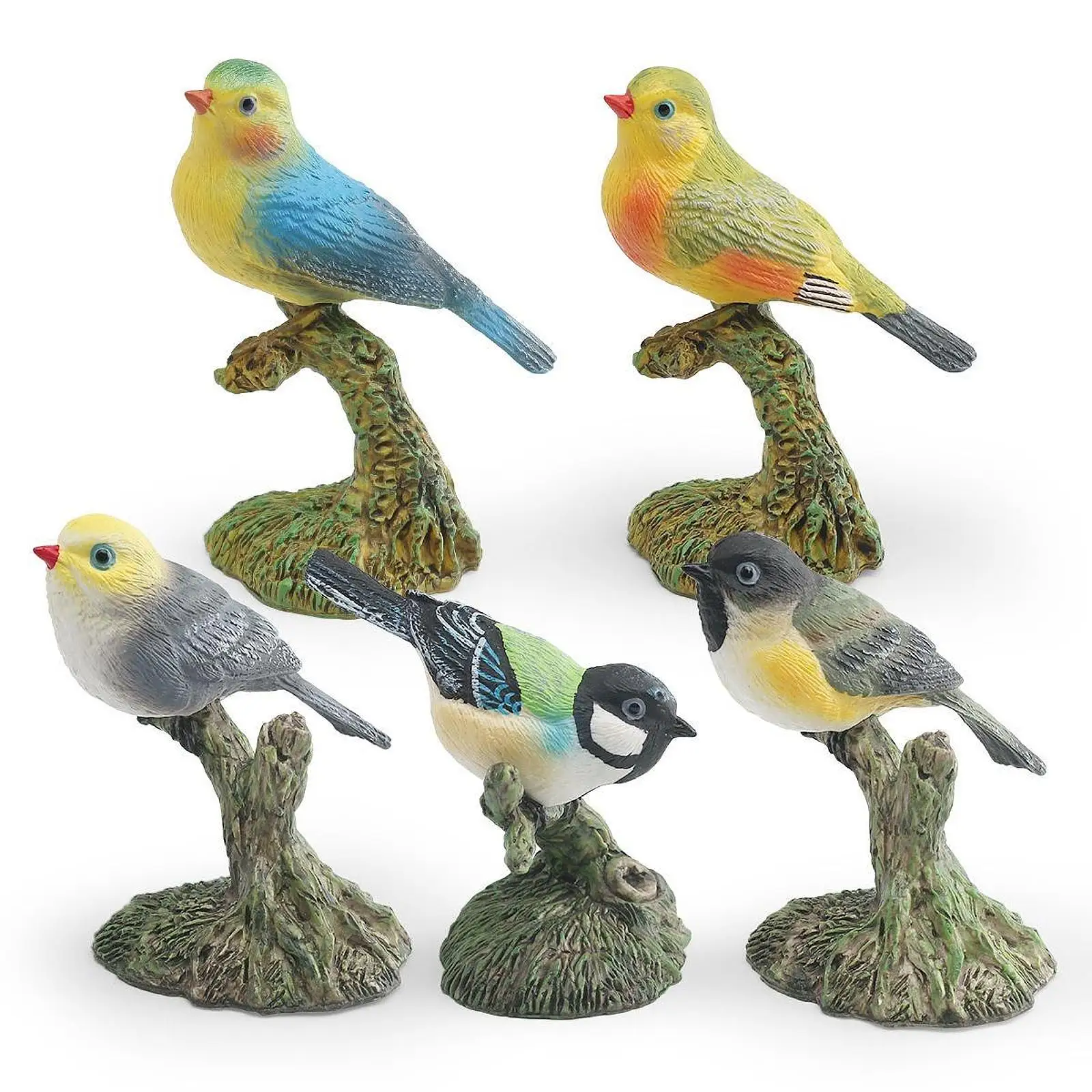 Handpainted Simulation Bird Figurine PVC Miniature Animals Educational Collectible for Desktop Display