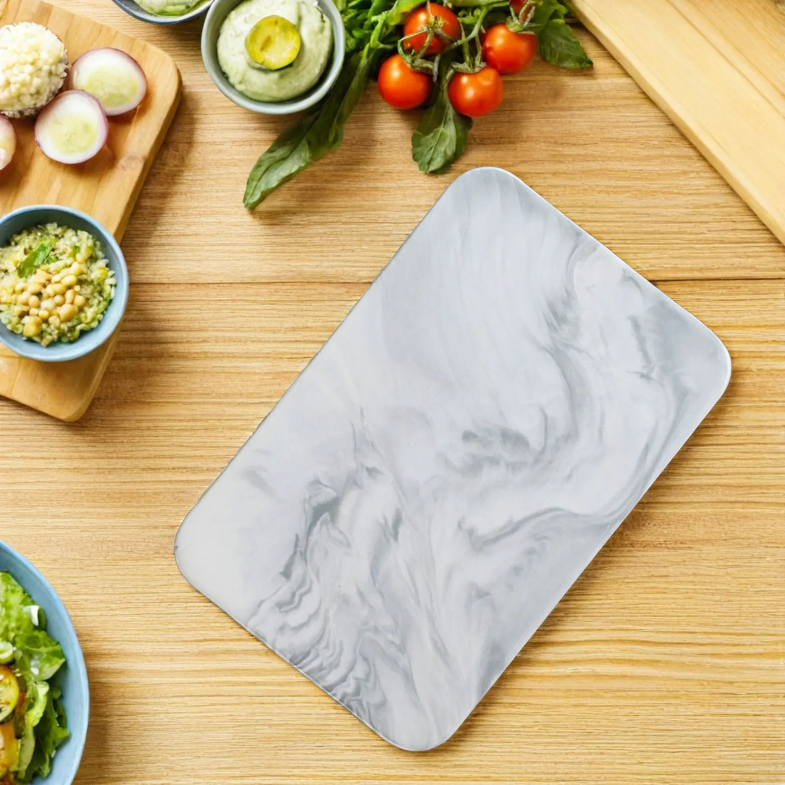 

Marbling Ceramic Cutting Board Smooth Surface Kitchen Meat Fruit Sushi Chopping Board Multi-Function Kitchen Supply