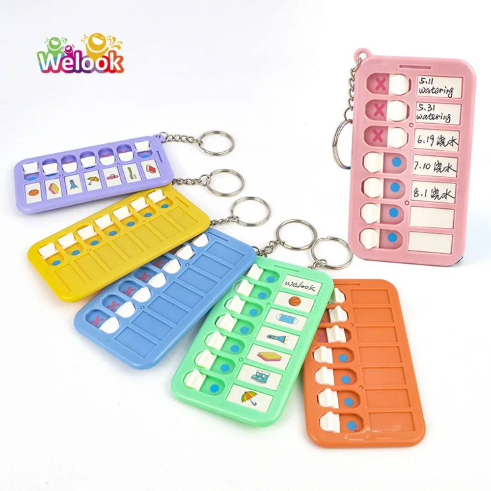 Pendant Daily Task Planning Board Accessories Decoration Self-discipline Punch Card Device Rectangle Plastic