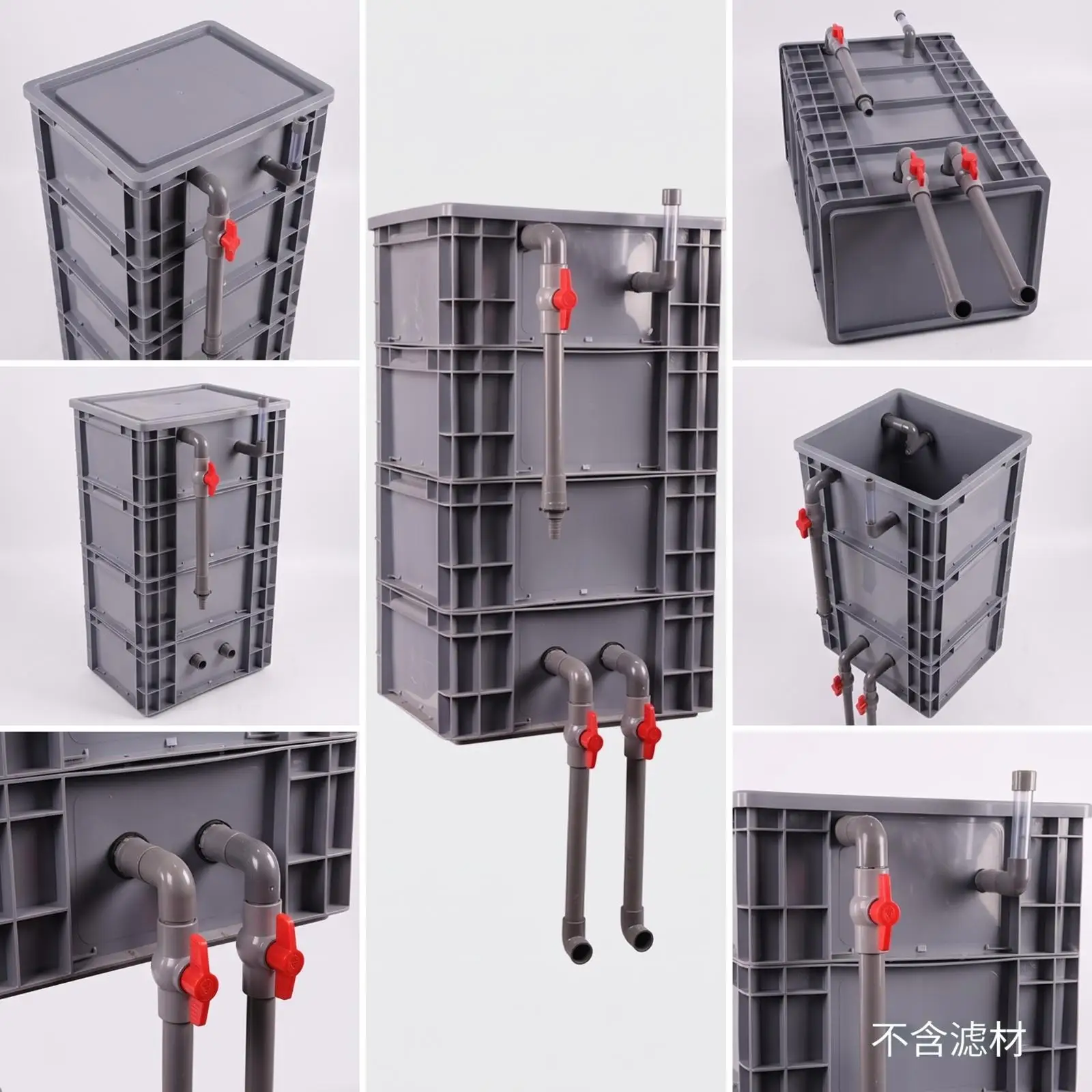 Aquarium Filtration Unit Customizable DIY External Filter Box with Accessories for Fish Aquariums Setup
