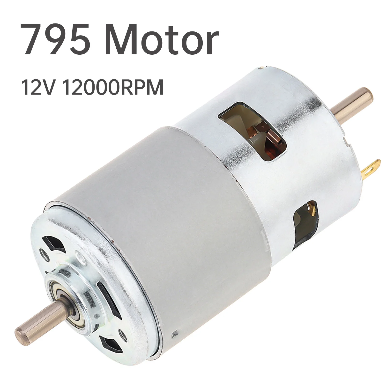 795 Double Output Shaft DC Motor 12V 12000RPM Micro Motor for DIY Power Tools/ Small Machine, 795 Double Output Shaft Motor