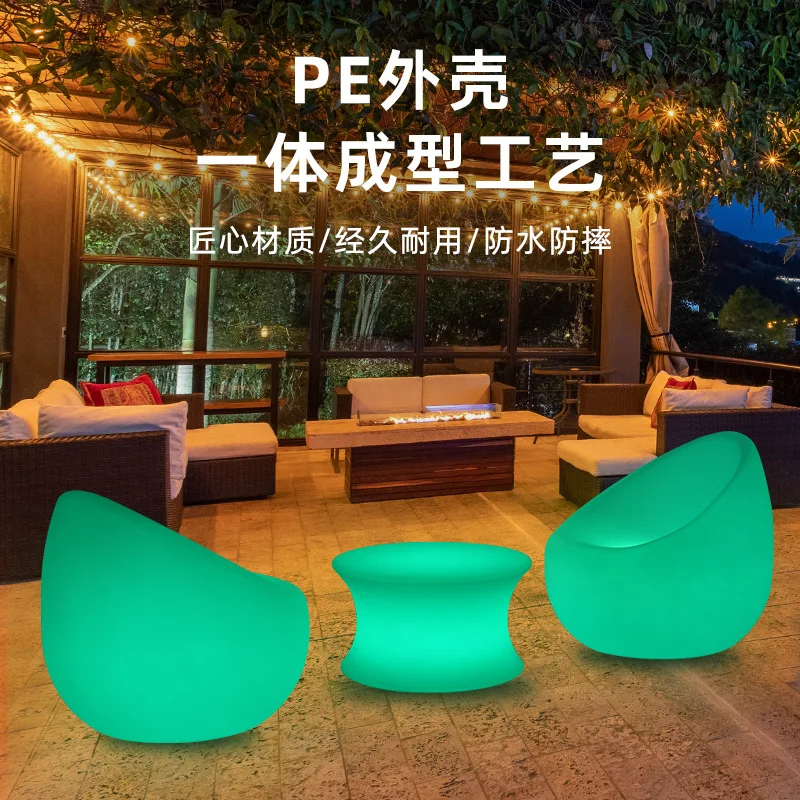 LED Luminescent Sofa Furniture Decoration KTV Hotel Bar Leisure Entertainment Remote Control 16 Monochrome Colorful Change