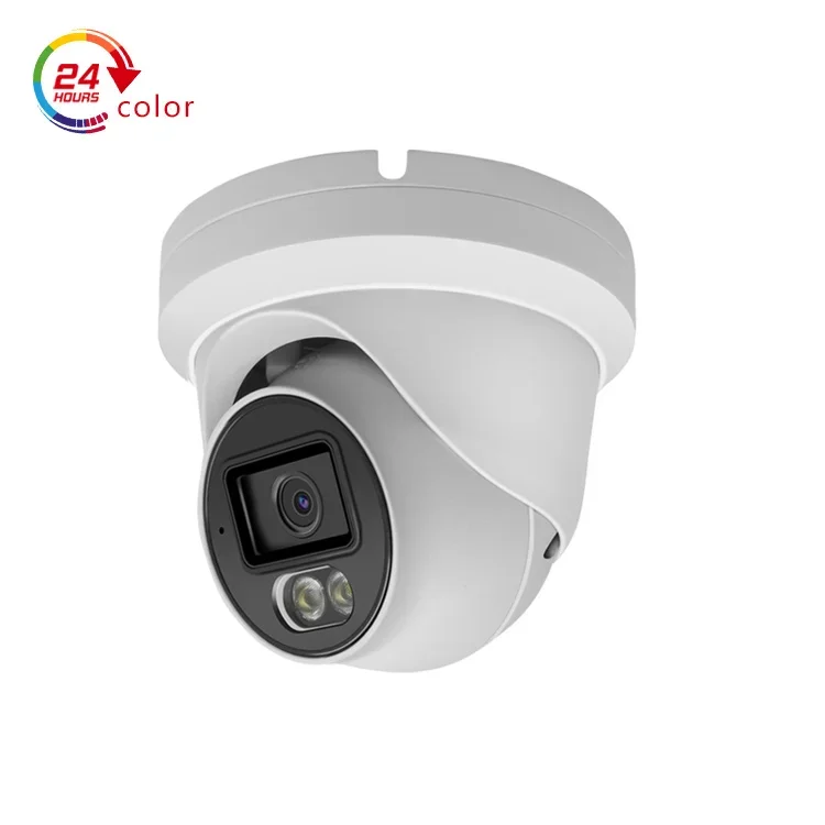 8MP Hik Compatible Full Color PoE CCTV Dome  Waterproof Audio ColorVu 2.8mm Lens 4MP Outdoor Security IP Network 4K