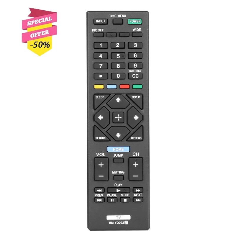 

RM-YD092 Remote Control For Sony TV KDL40R450A RMYD092 KDL40R470B KDL46R453 KDL46R453A KDL48R470B KDL50R450 KDL50R450A