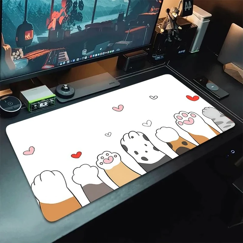 

Коврики для мыши с изображением кота, настольный коврик, милый коврик для мыши XXL, большой коврик для мыши, кавайный настольный коврик, ковер, оригинальный коврик для мыши, аксессуары высокого качества