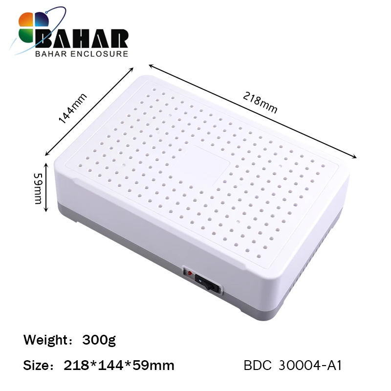 BDC30004‑A1 ABS Plastic Electronic Enclosure, Desktop Ventilated Router Housing Project Box  for PCB Network Equipme